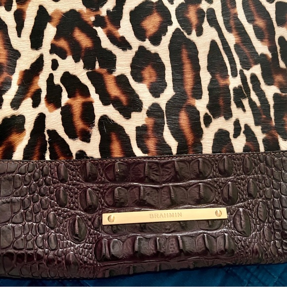 Brahmin Leopard Print and Brown Crossbody Bag in Excellent Used Condition! - Picture 2 of 11